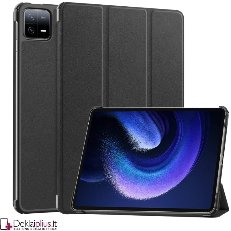 Dirbtinės odos atverčiamas dėklas - juodas (Xiaomi Pad 6 (11) Pad 6 Pro) Dirbtinės odos atverčiamas dėklas - juodas (Xiaomi Pad 6 (11) Pad 6 Pro)